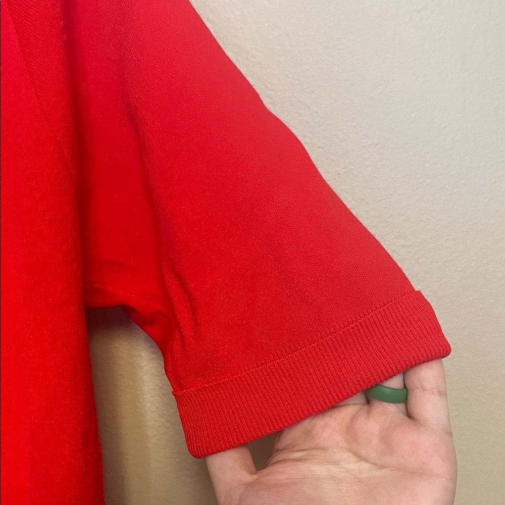 Vintage Red Button-Down Sweater - image 4